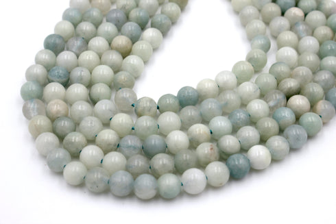 Aquamarine Gemstone Beads, 8mm, Round
